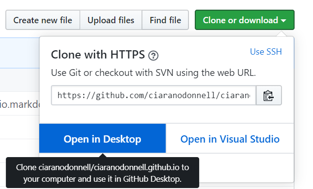 GitHub Open In Desktop