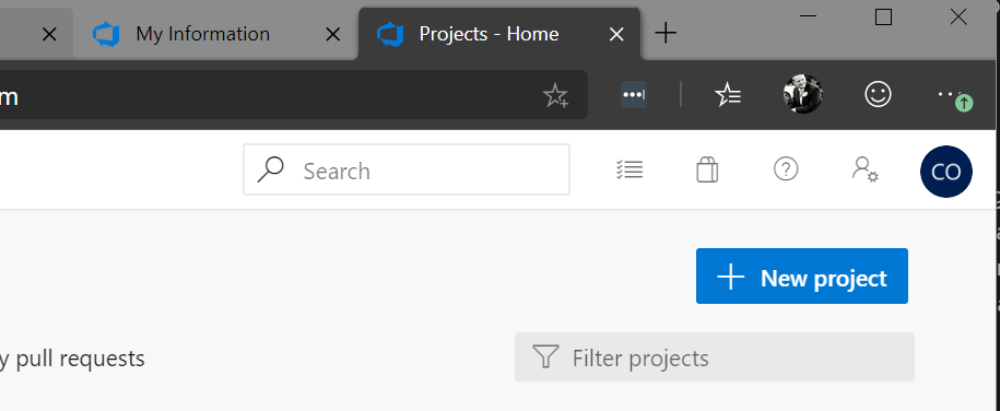 New Project Button